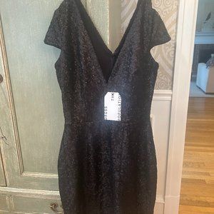 Dress the Population Zoe Sequin Minidress Black Size M NWT
